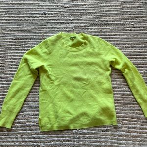 Women’s J. Crew Cashmere Neon Sweater size small